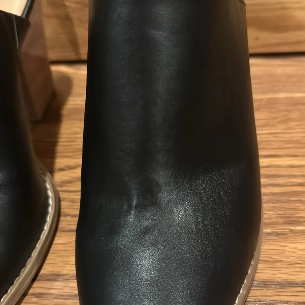 MAYA-PU ABOUND pointed block heels black mules. Size 9 1/2 M - Picture 5 of 14
